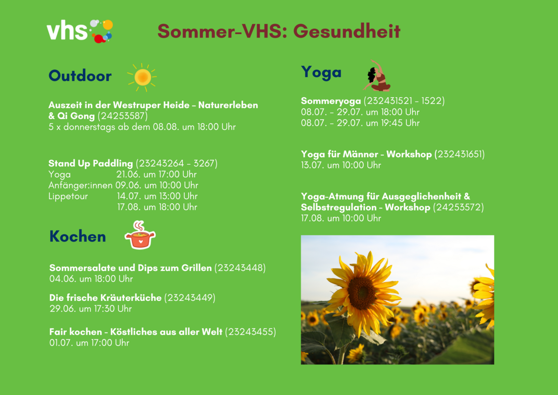 Sommer-VHS: Gesundheit